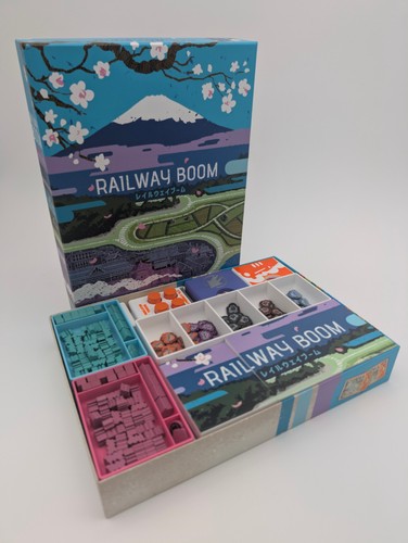 Railway boom board game insert - railway,
