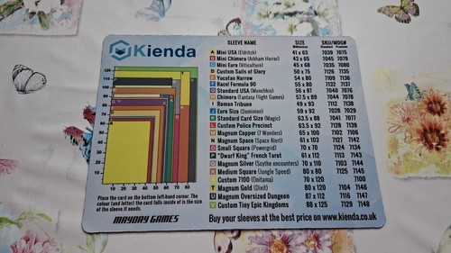 Card sleeves board game - sleeves, mat